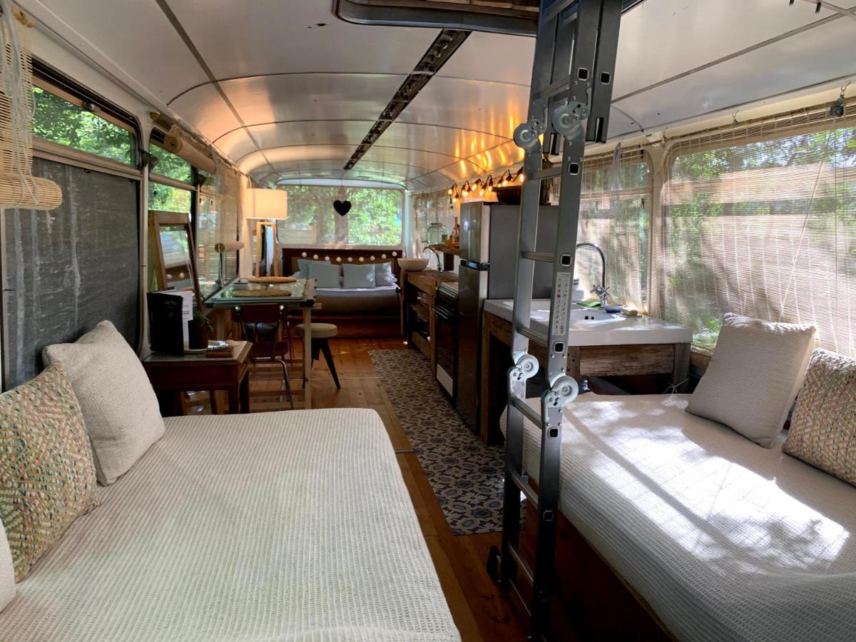 Magic Roof Top Bus With Big Bath In The Tree Forest! Mimizan-Plage Eksteriør bilde